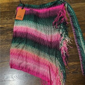 Missoni Green & Pink Pareo Wrap Skirt